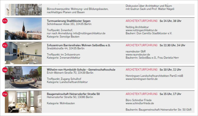 Flyer tag der Architektur