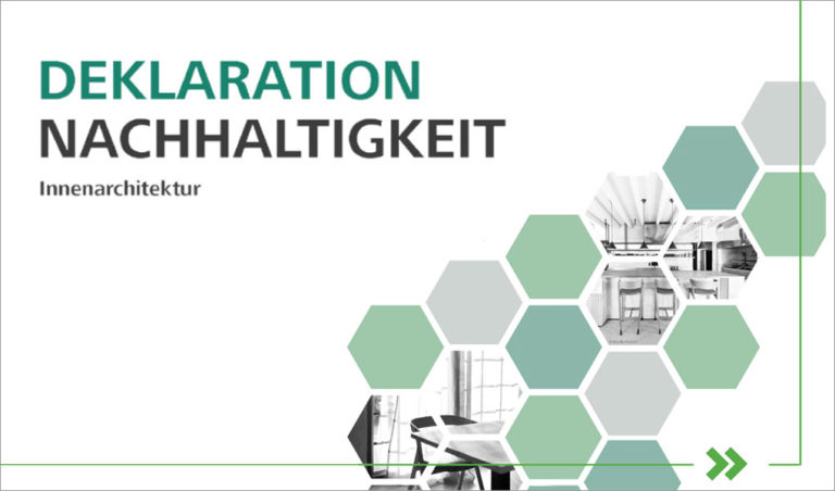 Deklaration Nachhaltigkeit in der Innenarchitektur