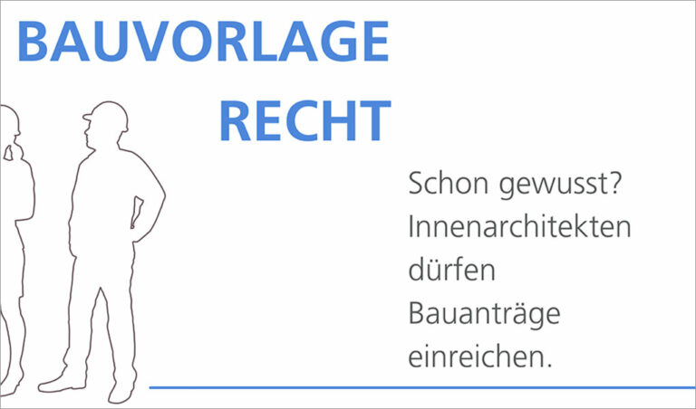 Bauvorlagerecht für Innenarchitekten