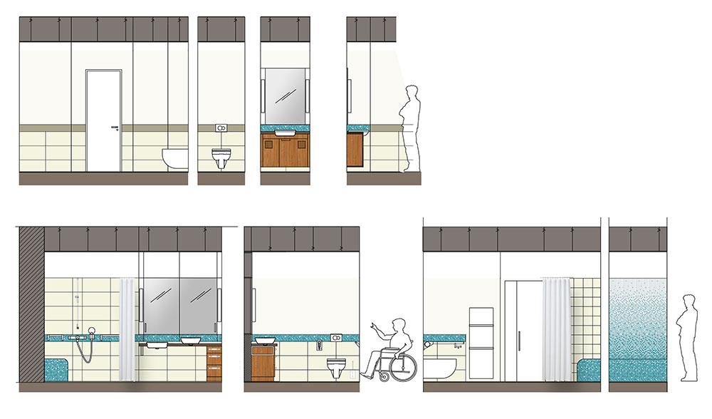 Ansichten Bad barrierefrei von Innenarchitekten in Berlin