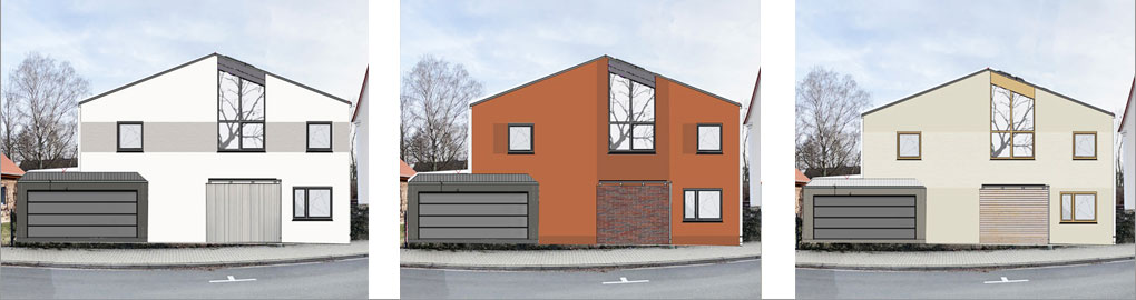 Fassadengestaltung Einfamilienhaus vom Architekten in Berlin