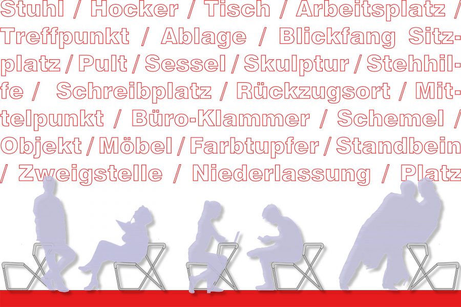 Stuhlentwurf mit Stahlrohrgestell