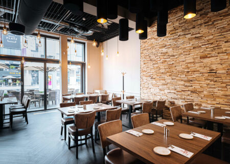 Blick zum Fenster im Tony Roma´s Berlin